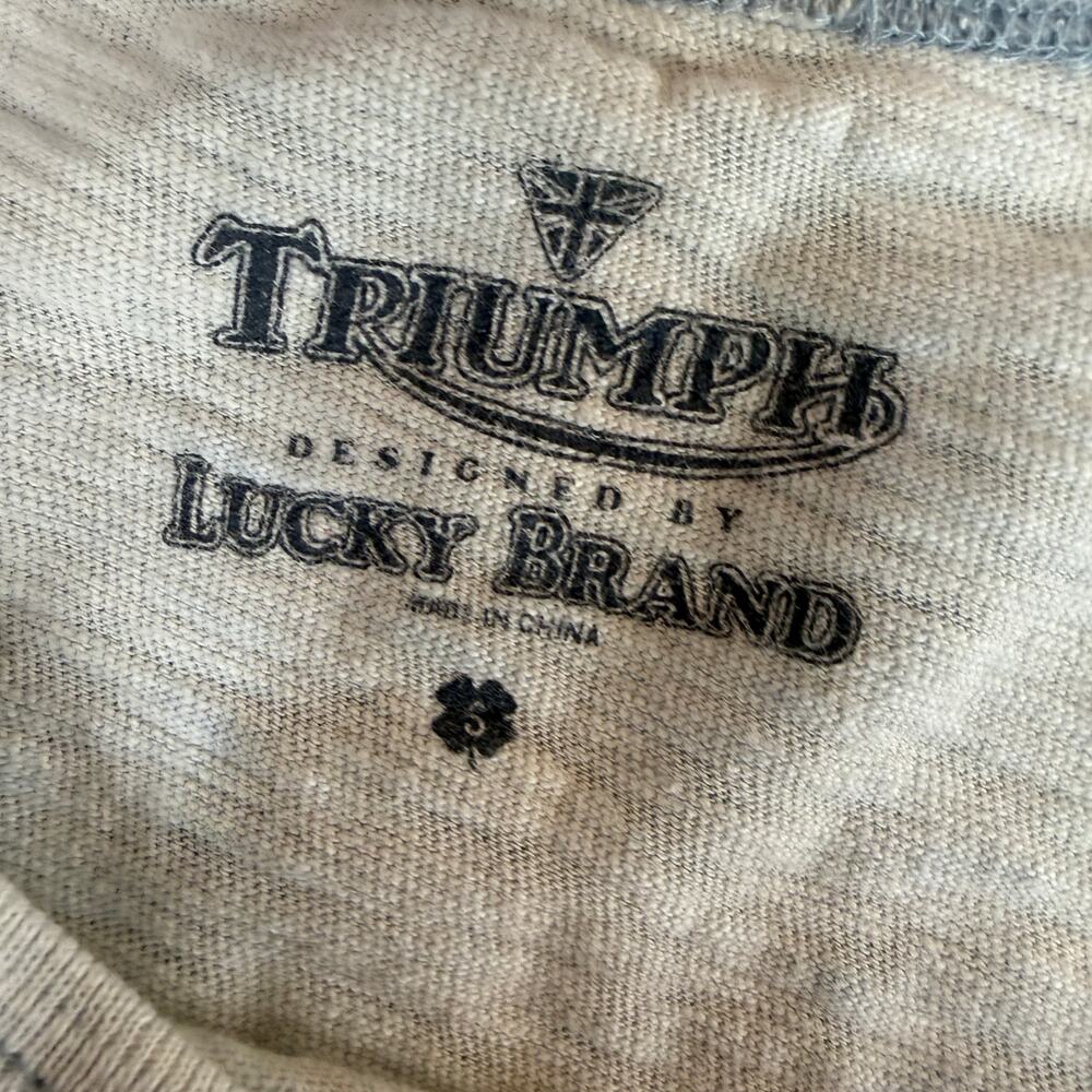 Triumph Designed by Lucky Brand Women's 3/4 Sleeve Burnout Shirt Size Small - Picture 4 of 6